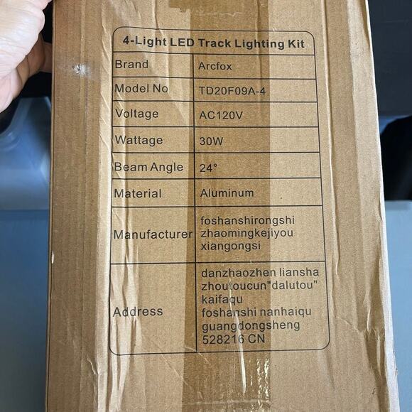 Arcfox 4 Light LED Track Lighting Kit 4 Head Dimmable Narrow Ceiling Light NWT - Picture 5 of 5